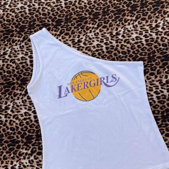 2000s Lakers girls one shoulder crop top - Picture 2 of 8